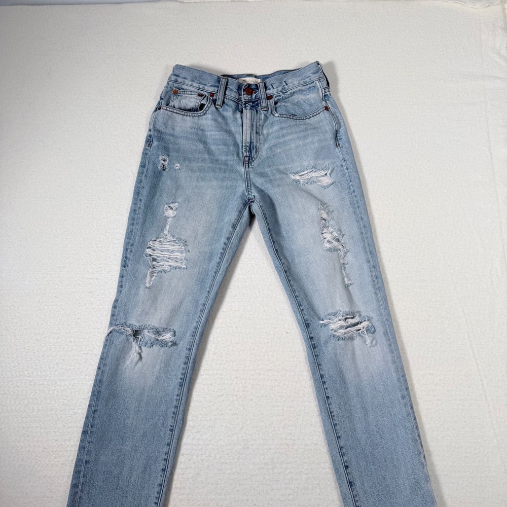 Madewell The Perfect Vintage Jean Distressed Light Wash Denim Women's Size 26